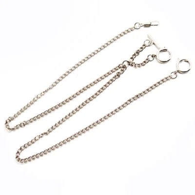 Double Albert Chain Vintage Pocket Watch Chain for Pocket Watch Keys Pendants - Image 1 of 4