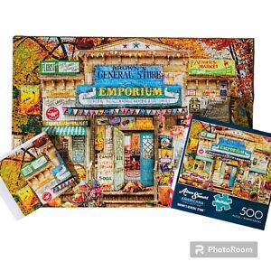 COMPLETE Aimee Stewart Brown's General Store 500 Pc Puzzle Americana Collection