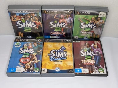 The Sims 2 (PC Windows) Games Lot With Manuals x 6 Total Vacation Expansion  - Image 1 of 4