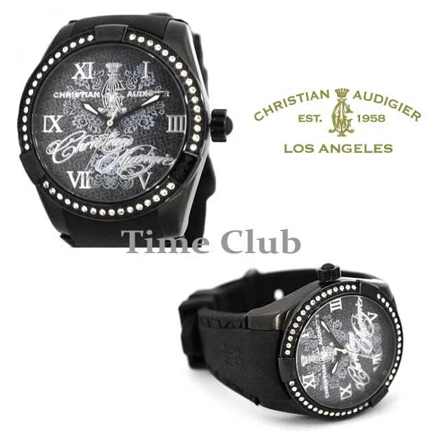 "Nuevo Reloj Christian Audigier ""Flor de Medianoche"" Diseñado por Ed Hardy INT-311 Foto 1 de 1
