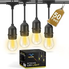 Led String Lights for Patio - Outdoor Led String Lights 50 Ft - Patio String ...