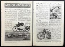 1931 Motorcycle Racing Tips Hill-Climb Dirt Track original pictorial