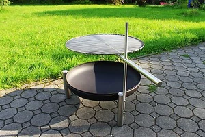 Feuerschale mit Grill Ø 50 cm, Feuerstelle, Profi Feuerschale, Holzkohlegrill - Bild 1 von 12