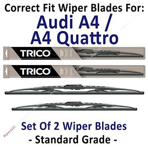 Wiper Blades 2-Pack Standard Wipers - fit 2000-2001 Audi A4 A-4 - 30221/210