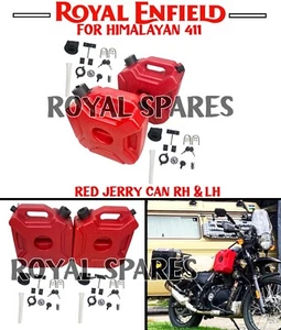 Royal Enfield Himalayan 411 "RED JERRY CAN LH & RH"- With Express Shipping. - Picture 1 of 19