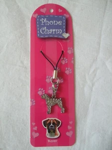 BIJOU pour portable - Motif chien BOXER strass - Imagen 1 de 1