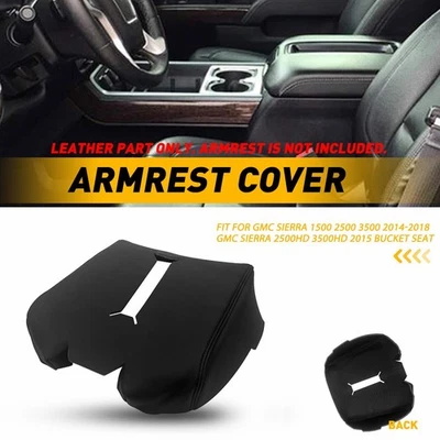 Cubierta de reposabrazos central tapa de consola negra para GMC Sierra 1500 3500 2500 2014-2018 D Foto 1 de 4