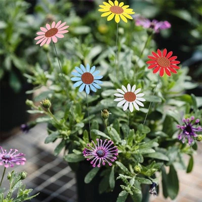 5Pcs Sunflower Garden Stake Plant Flower Stake Yard Art Decoration Outdoor Decor - Image 1 of 4