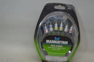 Manhattan RCA CABLE Triple Cinch to Triple Cinch 3 m / 10 ft. *New Unused* - Picture 1 of 4