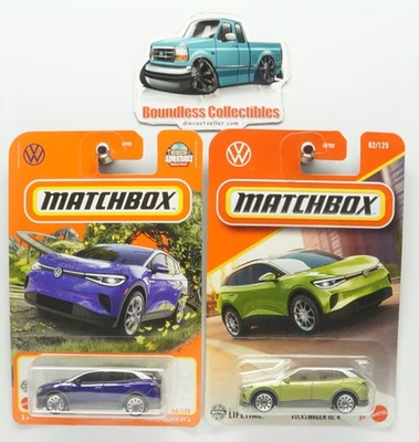 LOTE MATCHBOX VOLKSWAGEN EV ID-4 AZUL ROJO VERDE BLANCO METRO AUTOPISTA ¡TÚ ELIGES!! Foto 1 de 4