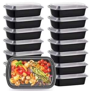 Contenitori per Preparazione Pasti 38oz, Contenitori per Conservazione Alimenti Extra Large e Spessi con Li... - Foto 1 di 7