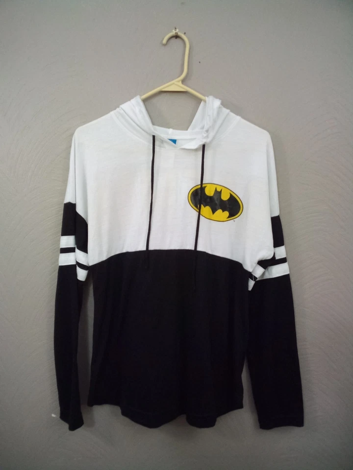 Pulôver fino Batman com capuz juniores tamanho G 11/13 logotipo listrado BATMAN - Imagem 1 de 4