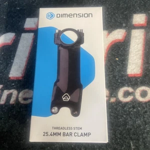 Dimension Threadless Stem Black 25.4mm 80mm Length 17 angle - Picture 1 of 3