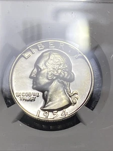 💎 1954 25c Proof Washington Quarter NGC PF67 - Picture 1 of 3