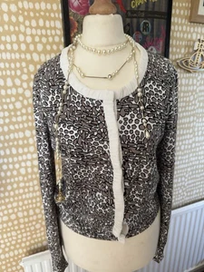 COAST printed Cardigan With Trim Detail Size 12 - Picture 1 of 9