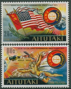 Aitutaki 1975 Raumfahrtunternehmen Apollo-Sojus 139/40 postfrisch - Picture 1 of 1