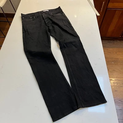 Pantalones de mezclilla con ribete negro calce recto Gustin California para hombre talla 38 x 34 Foto 1 de 4