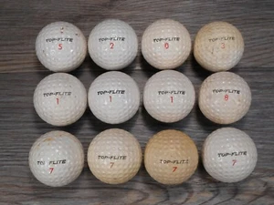 12 gebrauchte Vintage Spalding Top-Flight Golfbälle - Bild 1 von 4