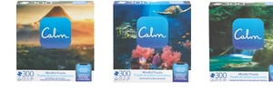 Calm Mindful Puzzle 300 Piece, Hidden Waterfalls Calm Coral & Waterfall Mountain - Picture 1 of 11