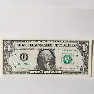 $1 Birthday Note One Dollar Bill F03691983B Uncirculated ( Trailing Year 1983 ) - Picture 1 of 1