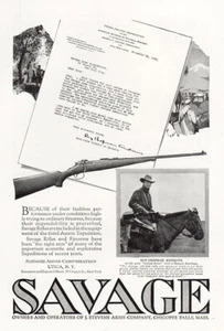 1921 Savage Arms: Faultless Performance Vintage Print Ad - Picture 1 of 1