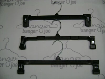  HANGERS 14" BLACK  PANT SKIRT PINCH GRIP RETAIL SET 70 - Image 1 of 4
