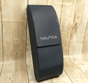 Nautica Blue Sunglass Vertical Flip Top Magnetic Closure CASE w/Soft Pouch - Picture 1 of 13