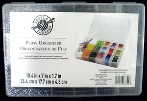 Floss Organizer Box with 50 Floss Bobbins - 17 Compartments - Snap Closure New - Picture 1 of 6