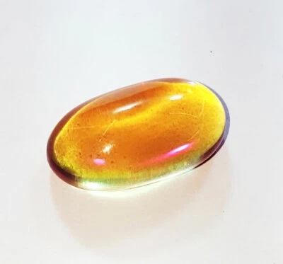 Loose Gemstone 15.30 Ct Australian Black & Golden Synthetic Opal Certified Gems - Image 1 of 4