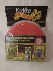 Vintage Korlene Craft Ribbon Orange 100 yds UNOPENED - Picture 1 of 2