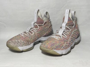 Nike Lebron 15 “Fruity Pebbles” Size 11.5 Used 897648 900 - Picture 1 of 11