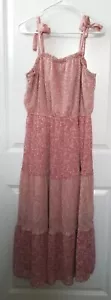 Sincerely Jules Pink Floral Tiered Maxi Dress Womens Size XL - Picture 1 of 9
