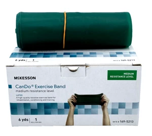 Resistance Band McKesson CanDo Exercise Medium Strength 5 in x 6 Yds Green - Picture 1 of 8