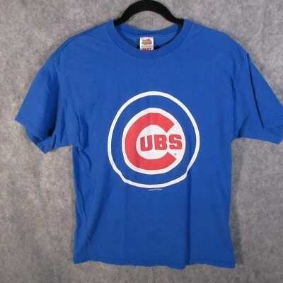 Vintage Chicago Cubs  MLB Womens T-Shirt 2003 Blue with Large Emblem - Image 1 of 4