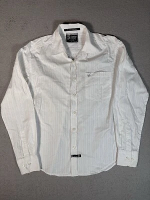 Southpole Mens Long Sleeve Button Up Shirt Size L Embroidered Metallic Threading - Image 1 of 4