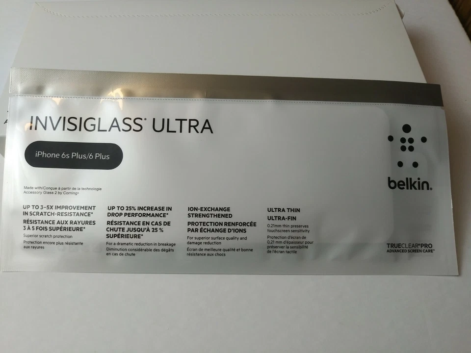 Протектор экрана Belkin InvisiGlass Ultra для Apple iPhone 6s Plus и 6 Plus - Изображение 1 из 4