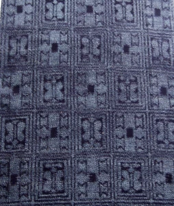 Vintage Tsumugi Kimono Silk Fabric, Navy blue Sashiko short 100cm(39") - Picture 1 of 10