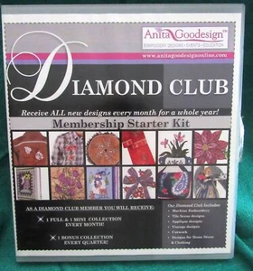 Anita Goodesign Diamond Club Membership Starter Kit Machine Embroidery Design CD - Picture 1 of 2