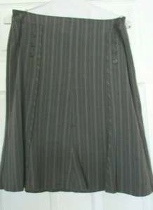 Womens Worthington career work business gray/pink stripes skirt 12 - Picture 1 of 9