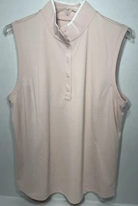 Walter Hagen Womens Clubhouse Sleeveless Golf Mock Polo Rose WGH31530 - Picture 1 of 5