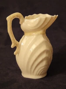 Belleek Ireland Double Shell Creamer Gold Mark 5 Inches Tall - Picture 1 of 4