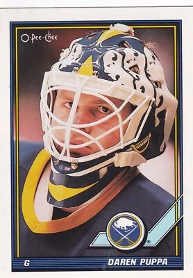 1991-92 O-Pee-Chee #333 Daren Puppa- Buffalo Sabres + (Yes 4 Free Mystery Cards) - Image 1 of 2