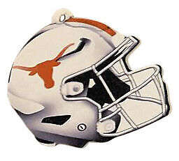 Texas Longhorns Helmet Football SC Christmas Sports Glass Ornament NEW IOB