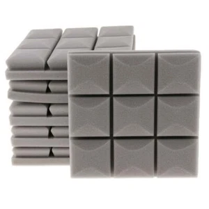 6x acoustic foam sound absorption panels for home theater studio KTV gray - Picture 1 of 9