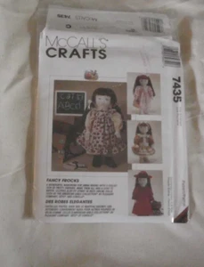 MCCALLS CRAFTS 7435 18" PUPPENKLEIDUNG AUSGEFALLENE KLEIDER SCHNITTMUSTER ©1995 - Bild 1 von 2