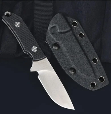 6” EDC FULL TANG FIXED BLADE Knife w/ Kydex Sheath SS Clip 8CR13MOV 3.5mm THICK - Image 1 of 4