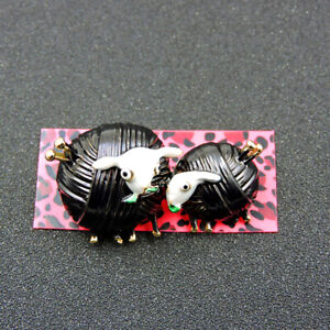 Fashion Black Enamel Cute Sheep Betsey Johnson Charm Woman's Brooch Pin Gift