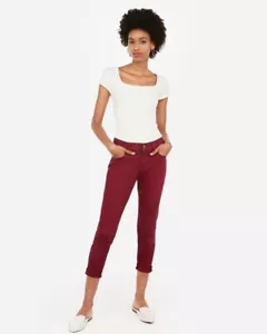 Leggings de jean Express Mid Rise Borgoña de doble rollo 00 - Imagen 1 de 3