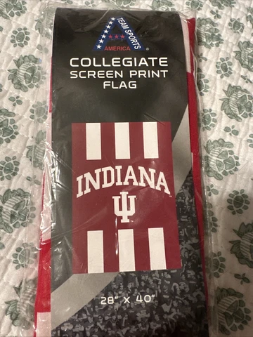 Indiana University Collegiate Flag 28 X 40 New IU Vertical Red Crimson College Cover