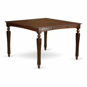East West Furniture Chelsea Square Wood Butterfly Leaf Dining Table in Mahogany - Picture 1 of 3